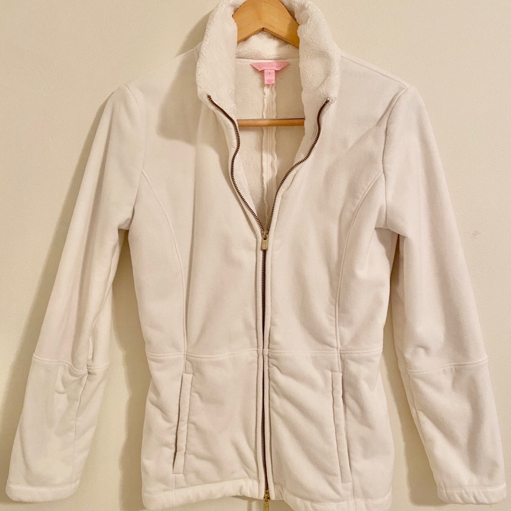 Lilly Pulitzer Cameo White fleece Gracie jacket